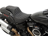 Predator 3 Dual Seat with Silver Double Diamond Lattice Stitch. Fits Fat Bob 2018-2024