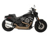 Predator 3 Dual Seat with Silver Double Diamond Lattice Stitch. Fits Fat Bob 2018-2024