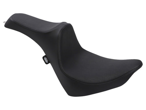 Predator 3 Dual Seat - Smooth Black. Fits Softail Deluxe 2018-2020, Slim 2018-2021, Standard 2020-2024 & Street Bob & Heritage Classic 2018up