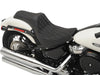 Predator 3 Dual Seat with Black Double Diamond Lattice Stitch. Fits Softail Deluxe 2018-2020, Slim 2018-2021, Standard 2020-2024 & Street Bob & Heritage Classic 2018up
