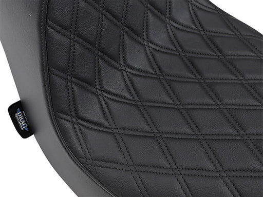 Predator 3 Dual Seat with Black Double Diamond Lattice Stitch. Fits Fat Boy 2018up & Breakout 2023up