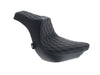 Predator 3 Dual Seat with Silver Double Diamond Lattice Stitch. Fits Fat Boy 2018up & Breakout 2023up