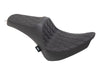 Predator 3 Dual Seat with Black Double Diamond Lattice Stitch. Fits Softail 2000-2017 with 130 or 150 OEM Rear Tyre