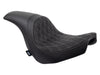 Performance Predator Dual Seat with Silver Double Diamond Lattice Stitch. Fits Sport Glide & Low Rider 2018up, Low Rider S 2020up & Low Rider ST 2022up
