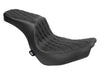 Performance Predator 2up Dual Seat with Black Double Diamond Lattice Stitch. Fits Sport Glide & Low Rider 2018up, Low Rider S 2020up & Low Rider ST 2022up