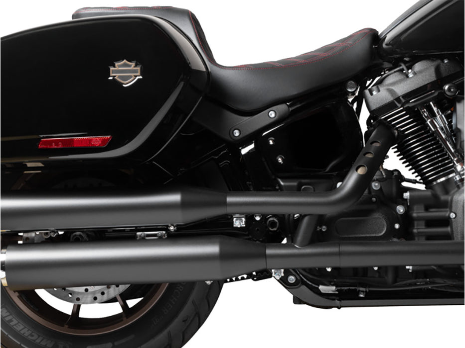 Performance Predator 2up Dual Seat with Red Double Diamond Lattice Stitch. Fits Sport Glide & Low Rider 2018up, Low Rider S 2020up & Low Rider ST 2022up