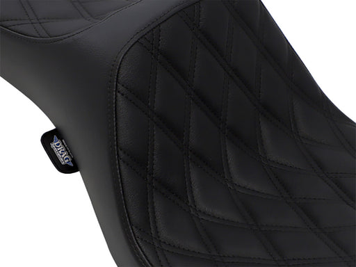 Predator 3 Dual Seat with Black Double Diamond Lattice Stitch. Fits Dyna 2006-2017