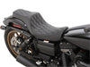 Predator 3 Dual Seat with Black Double Diamond Lattice Stitch. Fits Dyna 2006-2017