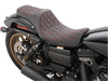 Predator 3 Dual Seat with Red Double Diamond Lattice Stitch. Fits Dyna 2006-2017