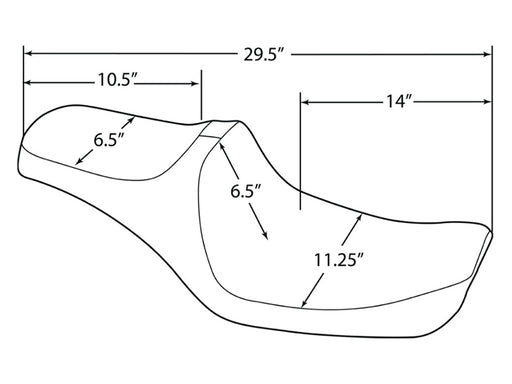 Predator 3 Dual Seat with Silver Double Diamond Lattice Stitch. Fits Dyna 1996-2003