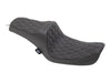 Predator 3 Dual Seat with Silver Double Diamond Lattice Stitch. Fits Dyna 1996-2003