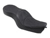 Low Profile Dual Touring Seat with Flame Stitch. Fits Sportster 2004-2021
