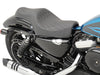 Caballero Dual Seat with Solar Leather & Black Diamond Stitch. Fits Sportster 2004-2021
