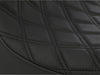 3/4 Low Solo Seat with Black Diamond Lattice Stitch. Fits Sportster 2004-2021
