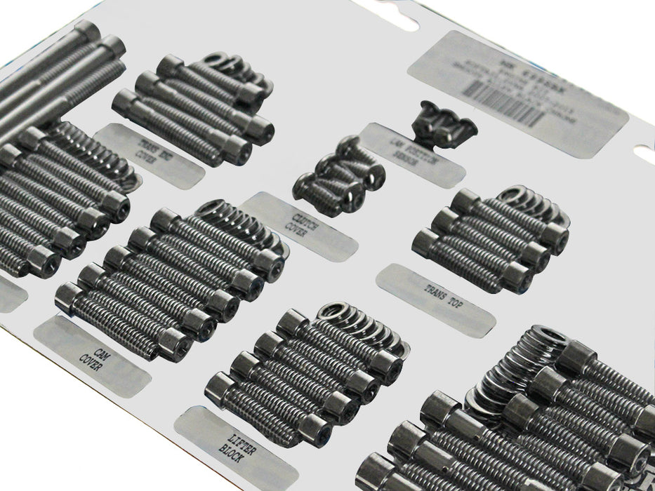Polished Allen Head Show Bike Kit - Black Chrome. Fits Softail 2007-2017 & Dyna 2006-2017