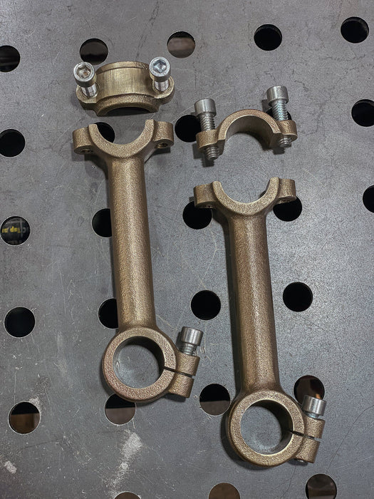 Small Batch Parts - 5" Dogbone Risers - Raw Brass