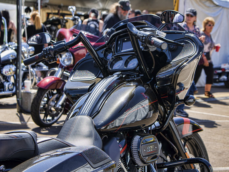 12in. x 1-1/2in. Signature Handlebar - Gloss Black. Fits Road Glide 2015-2023