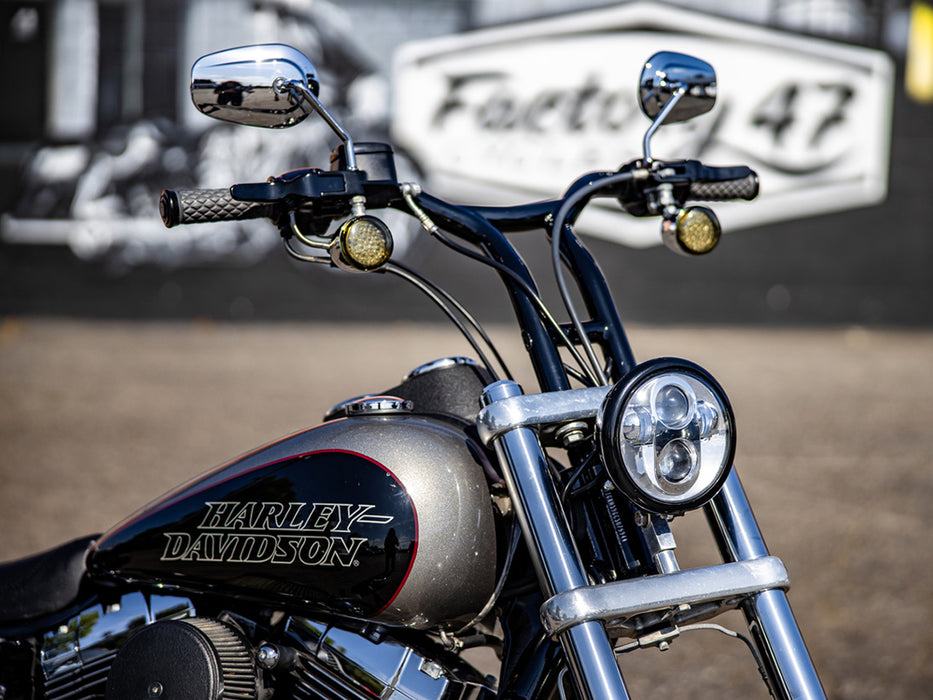 12in. x 1-1/4in. Cali Pullback T-Bar Handlebar - Gloss Black.