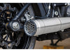 2-into-1 Grand Prix Exhaust - Stainless Steel with Black End Cap. Fits Softail 2018up Non-240 Rear Tyre Models.