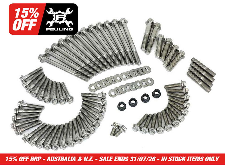 ARP 12 Point Engine Fastener Show Bike Kit. Fits Touring 2017up.