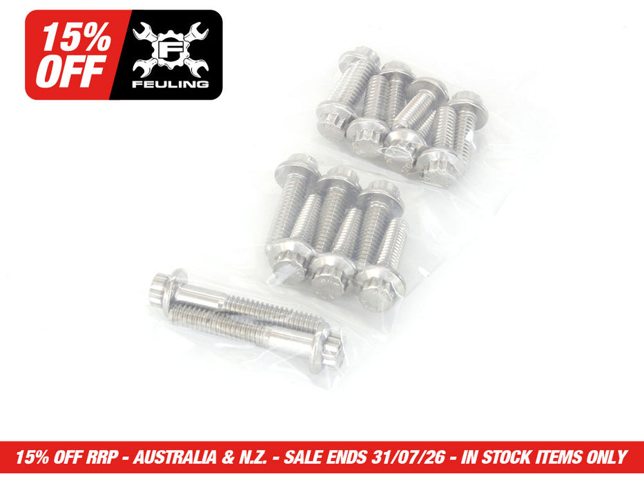 ARP 12 Point Primary & Transmission Fastener Show Bike Kit. Fits Touring 2017up.