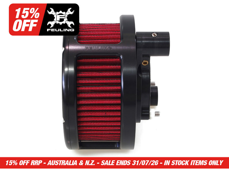 BA Air Cleaner Kit - Black with Clear Cover. Fits Touring 2017-2024 & Softail 2018-2024