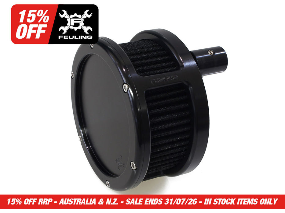BA Air Cleaner Kit - Black with Solid Cover. Fits Touring 2017-2024 & Softail 2018-2024