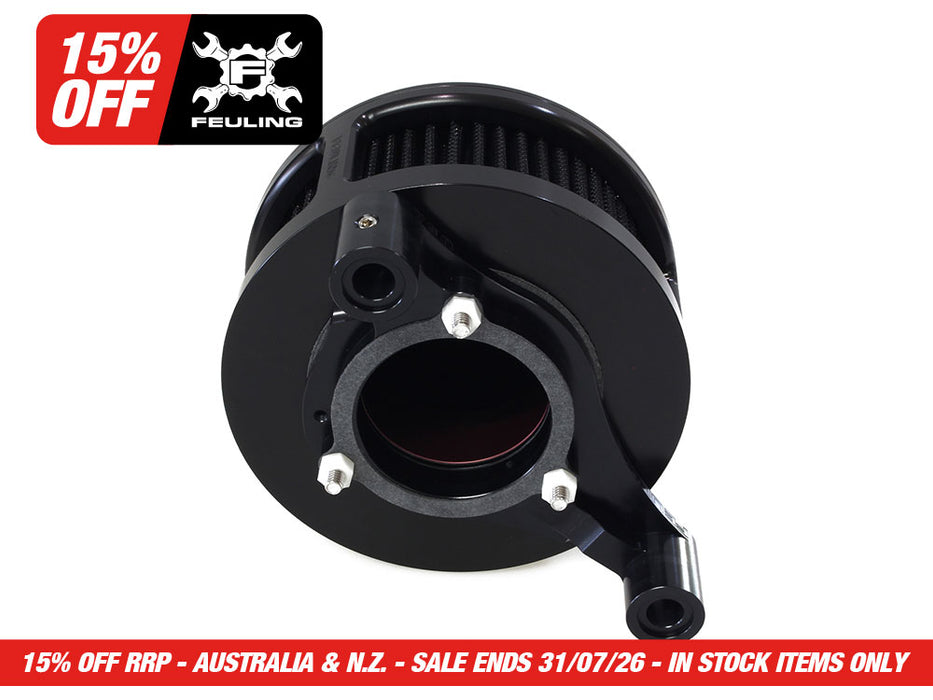 BA Air Cleaner Kit - Black with Solid Cover. Fits Touring 2017-2024 & Softail 2018-2024