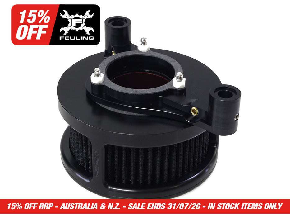 BA Air Cleaner Kit - Black with Solid Cover. Fits Touring 2017-2024 & Softail 2018-2024