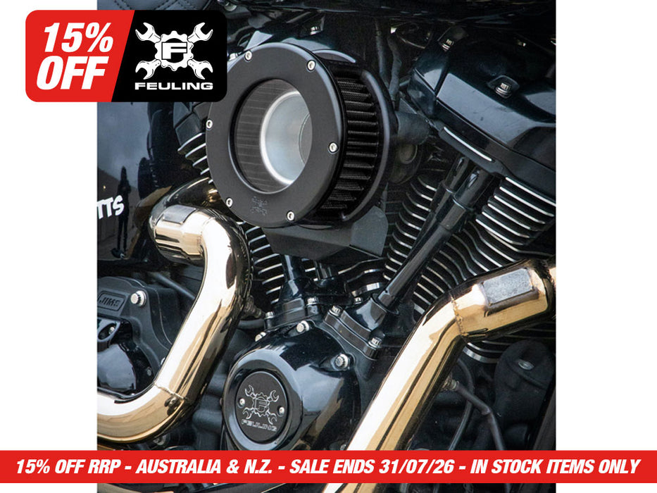 BA Air Cleaner Kit - Black with Clear Cover. Fits Touring 2017-2024 & Softail 2018-2024