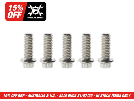 Rear Disc Rotor Bolts - Stainless 12 Point ARP. Fits H-D Big Twin 1997up & Sportster 1997-2021