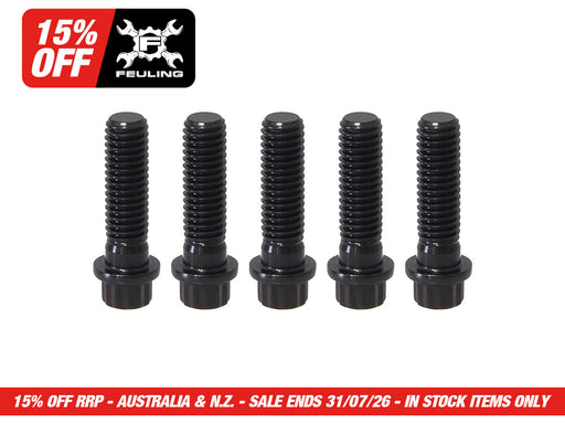Rear Pulley Bolts - Black 12 Point ARP. 7/16in.-14 x 1.50in.