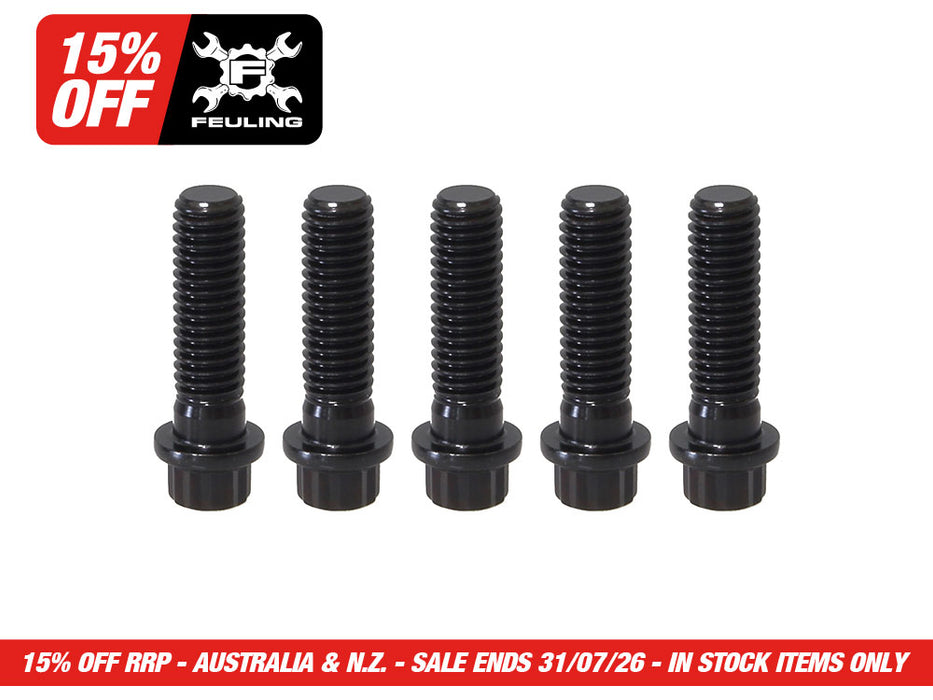 Rear Pulley Bolts - Black 12 Point ARP. 7/16in.-14 x 1.50in.