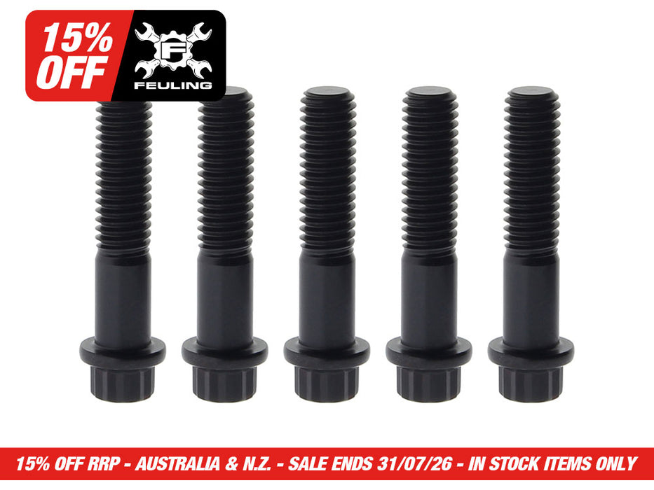 Rear Pulley Bolts - Black 12 Point ARP. 7/16in.-14 x 2.00in.