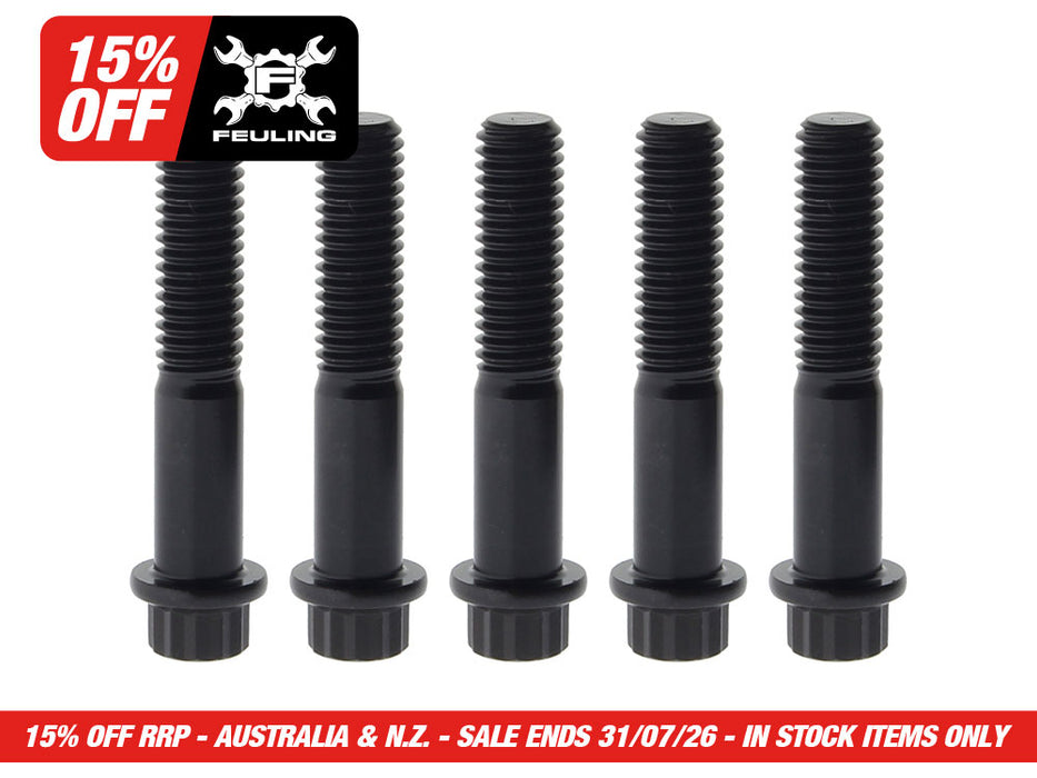 Rear Pulley Bolts - Black 12 Point ARP. 7/16in.-14 x 2.25in.