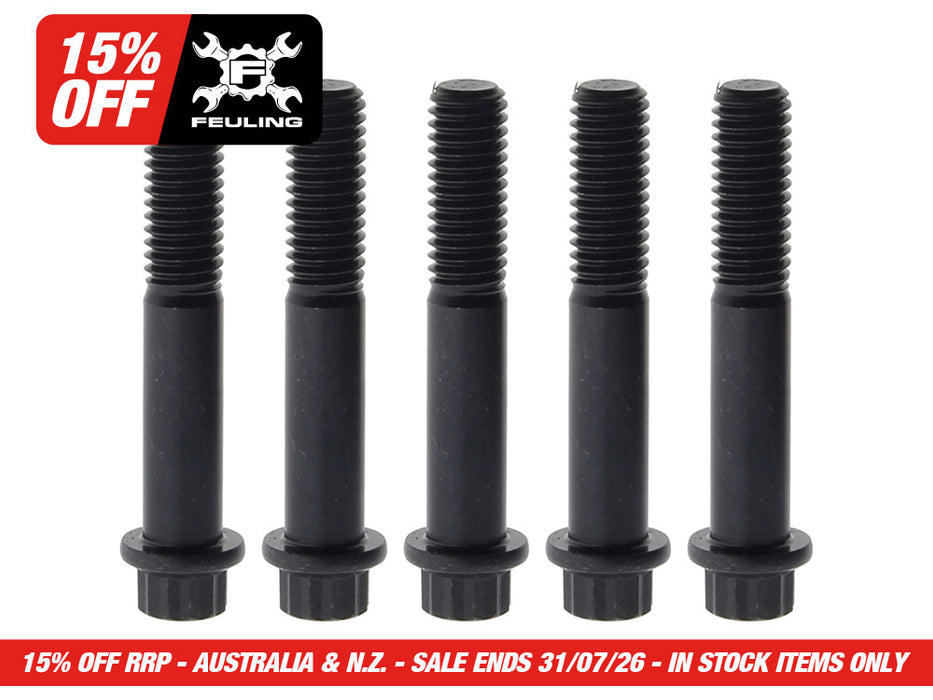 Rear Pulley Bolts - Black 12 Point ARP. 7/16in.-14 x 2.50in.