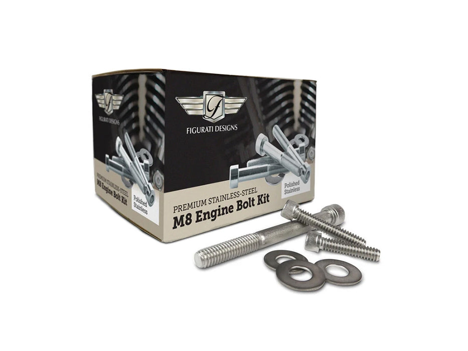 Polished Allen Head Show Bike Kit - Stainless Steel. Fits Milwaukee-Eight 2017up