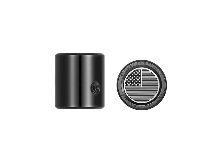 Heel-Toe Shifter Cover - Black Contrast Cut with American Flag. Fits Touring 1982up & FL Softail 1986-2017