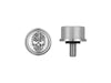 1/4in.-20 Knurled Seat Mount Screw - Stainless with American Flag Skull. Fits H-D 1996up