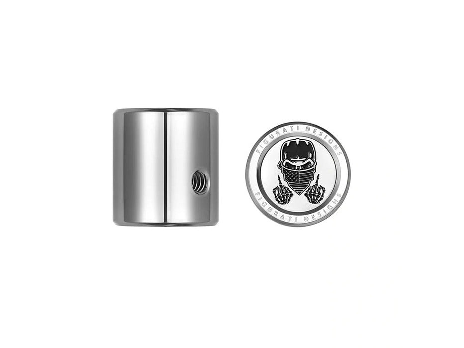 Heel-Toe Shifter Cover - Stainless with Masked Skull. Fits Touring 1982up & FL Softail 1986-2017