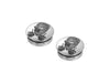 Swingarm Pivot Bolt Covers - Stainless with Masked Skull. Fits Touring 2011up