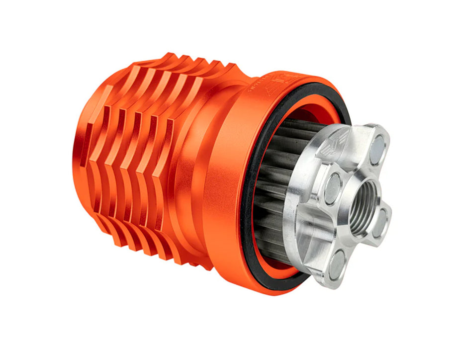 Magnetic Reusable Oil Filter - Orange. Fits Milwaukee Eight 2017up, Twin Cam 1999-2017, Evolution 1984-1999 & Sportster 1984-2021