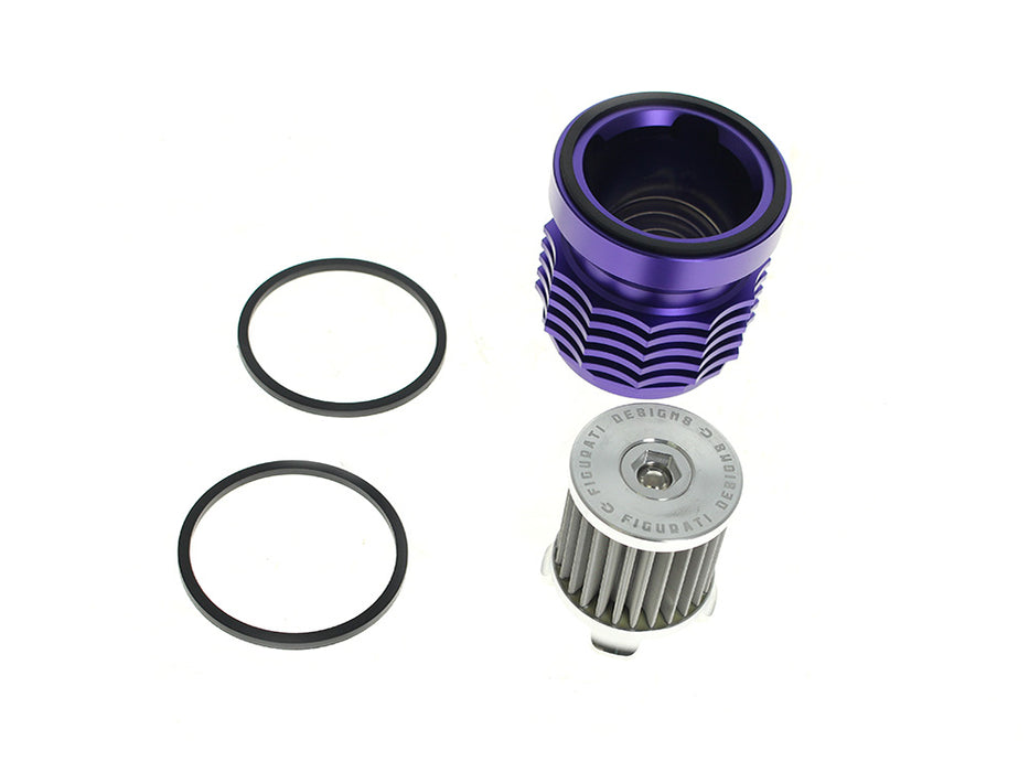 Magnetic Reusable Oil Filter - Purple. Fits Milwaukee Eight 2017up, Twin Cam 1999-2017, Evolution 1984-1999 & Sportster 1984-2021