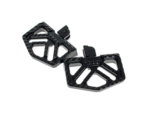Savage Series Mini Floorboards - Black. Fits Softail 2018up Front Rider