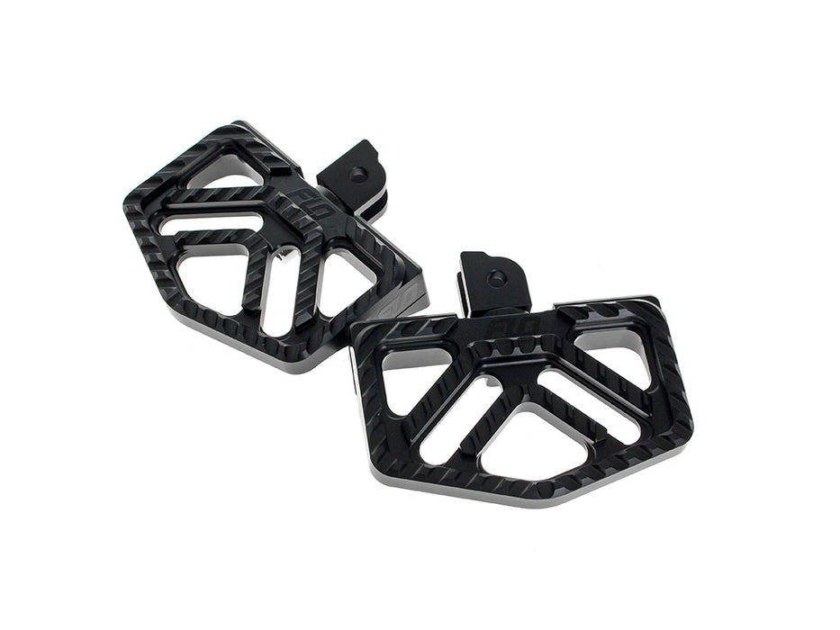 Savage Series Mini Floorboards - Black. Fits Softail 2018up Front Rider