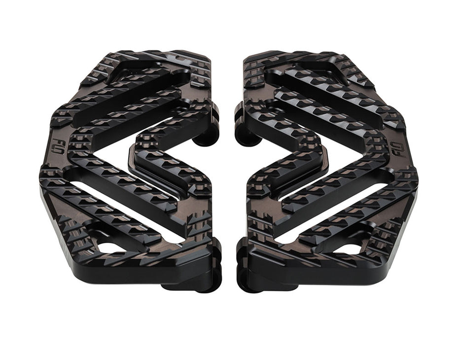 Savage Series Rider Floorboards - Black. Fits Touring 1980up, FL Softail 1986-2017 & Dyna Switchback 2012-2016