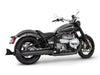 4in. Two-Step Slip-On Mufflers - Black with Sharktail Tips. Fits BMW R-18 2021up.