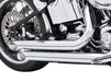 Declaration Turnouts Exhaust - Chrome. Fits Softail 1986-2017.