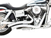 Sharp Curve Radius Exhaust - Chrome. Fits Dyna 1991-2005.