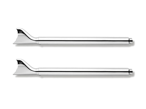 2-1/2in. Sharktail Slip-On Mufflers - Chrome. Fits Touring 1995-2016 & Trike 2017-2020.